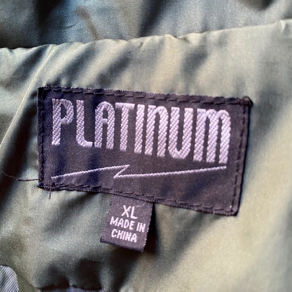 Platinum Olive Nylon Shirred Puffer Bomber Jacket - Picture 6 of 6